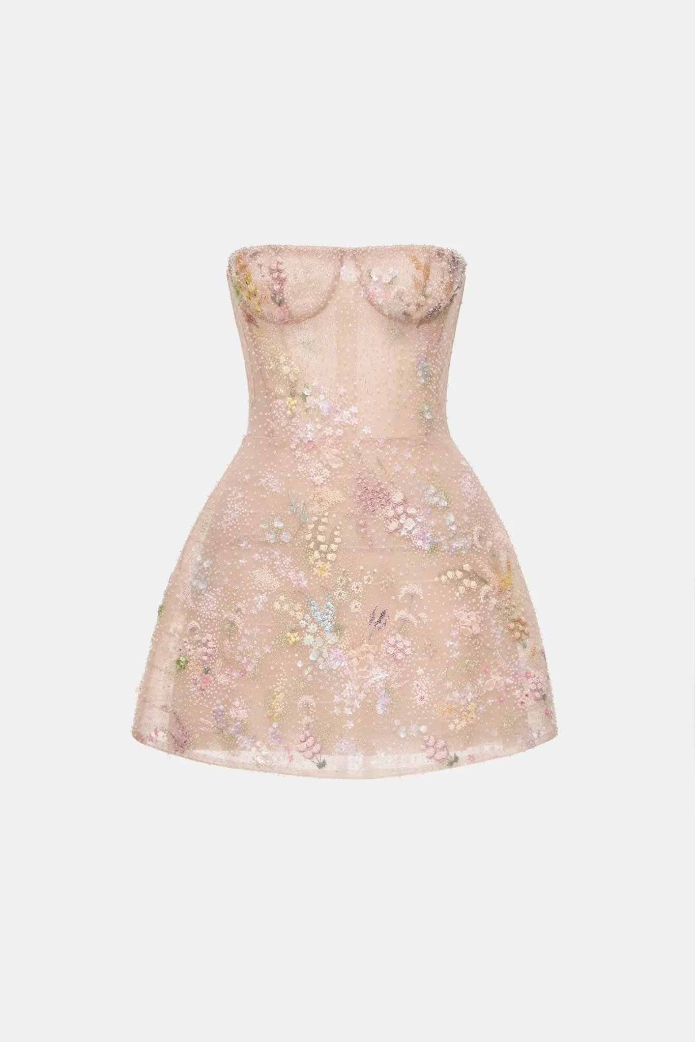 Pastel Mini Flower Embellished Dress sold by Montsand