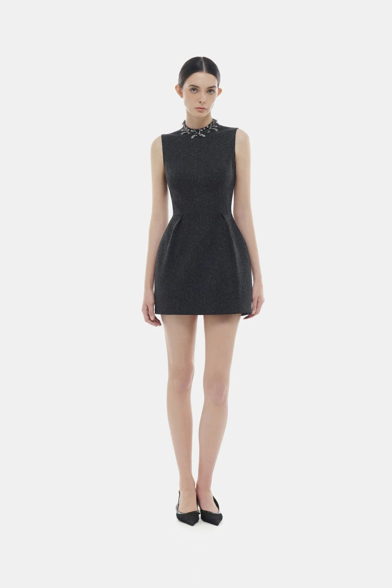 Sleeveless Embellished Neck Mini Dress sold by Montsand product image thumbnail 2