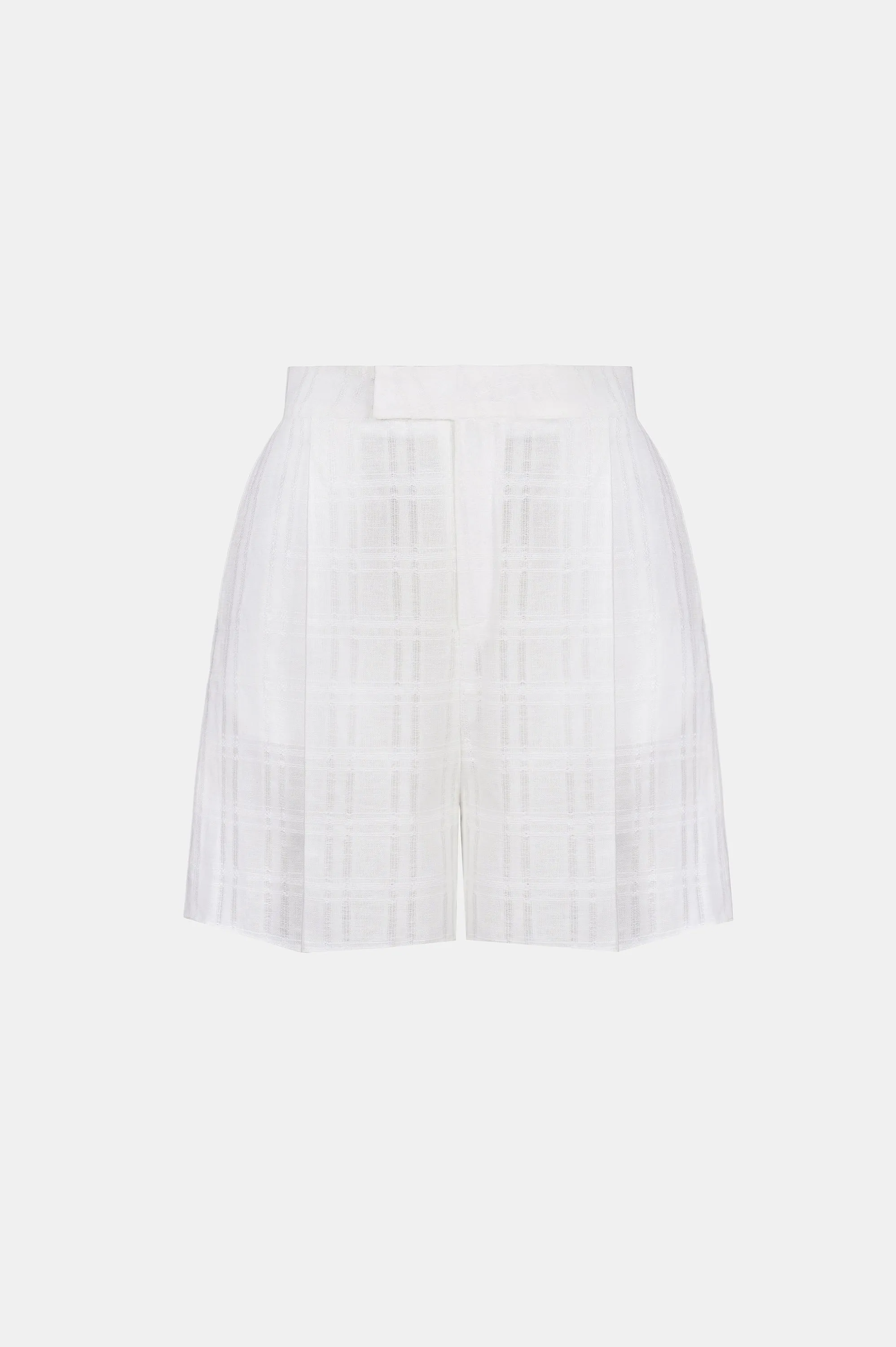 White Linen Shorts sold by Montsand
