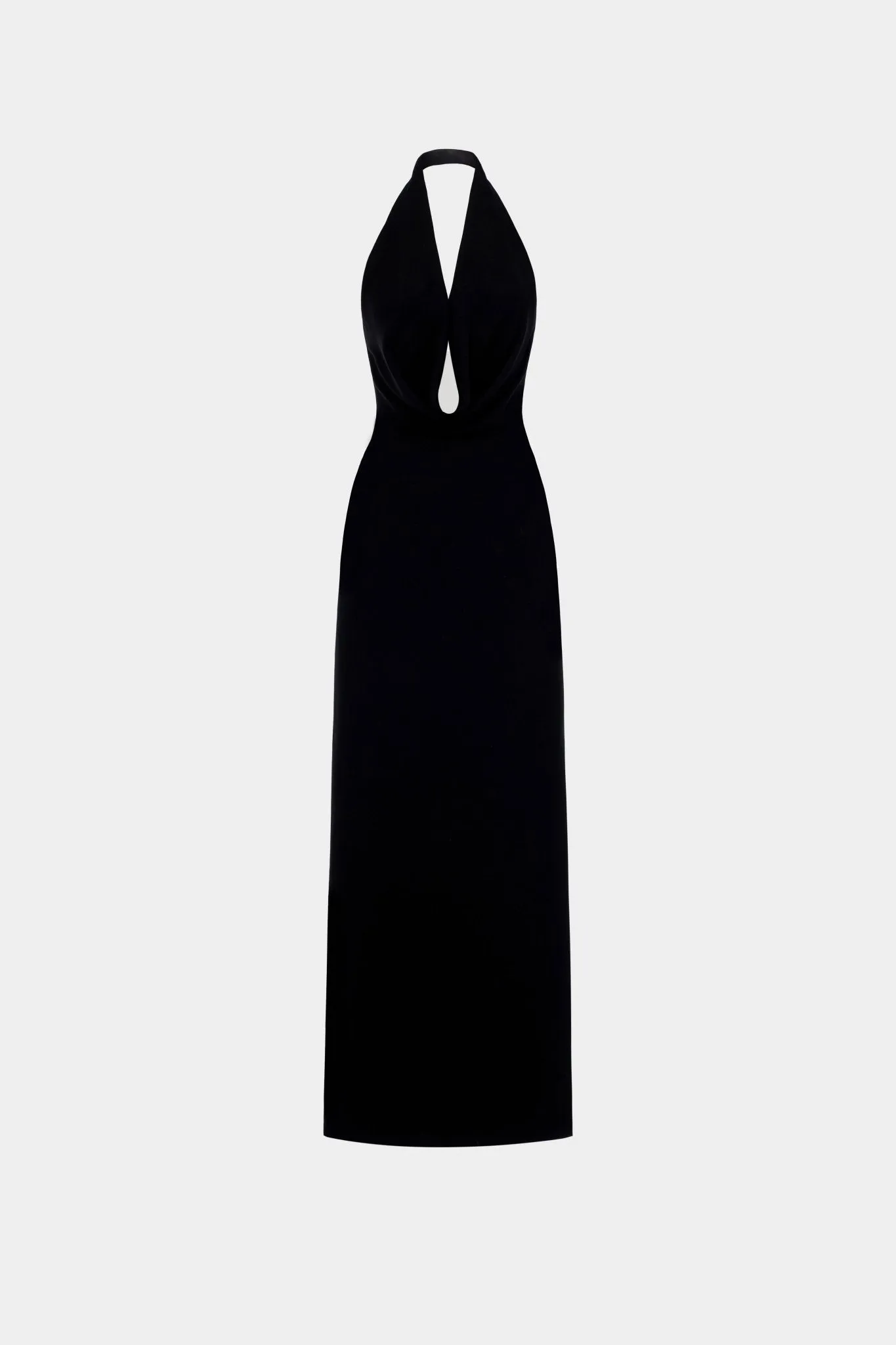 Black Cowl-neck Maxi Dress sold by Montsand