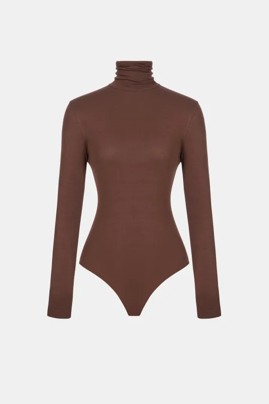 Brown Jersey Bodysuit made by Montsand