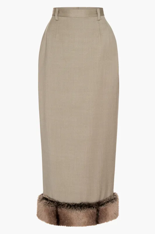 Fur Trimmed Rosie Skirt made by Mimchik