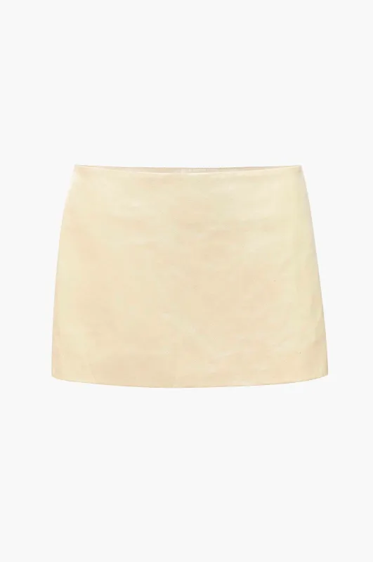 Mulholland Leather Mini Skirt made by Mimchik
