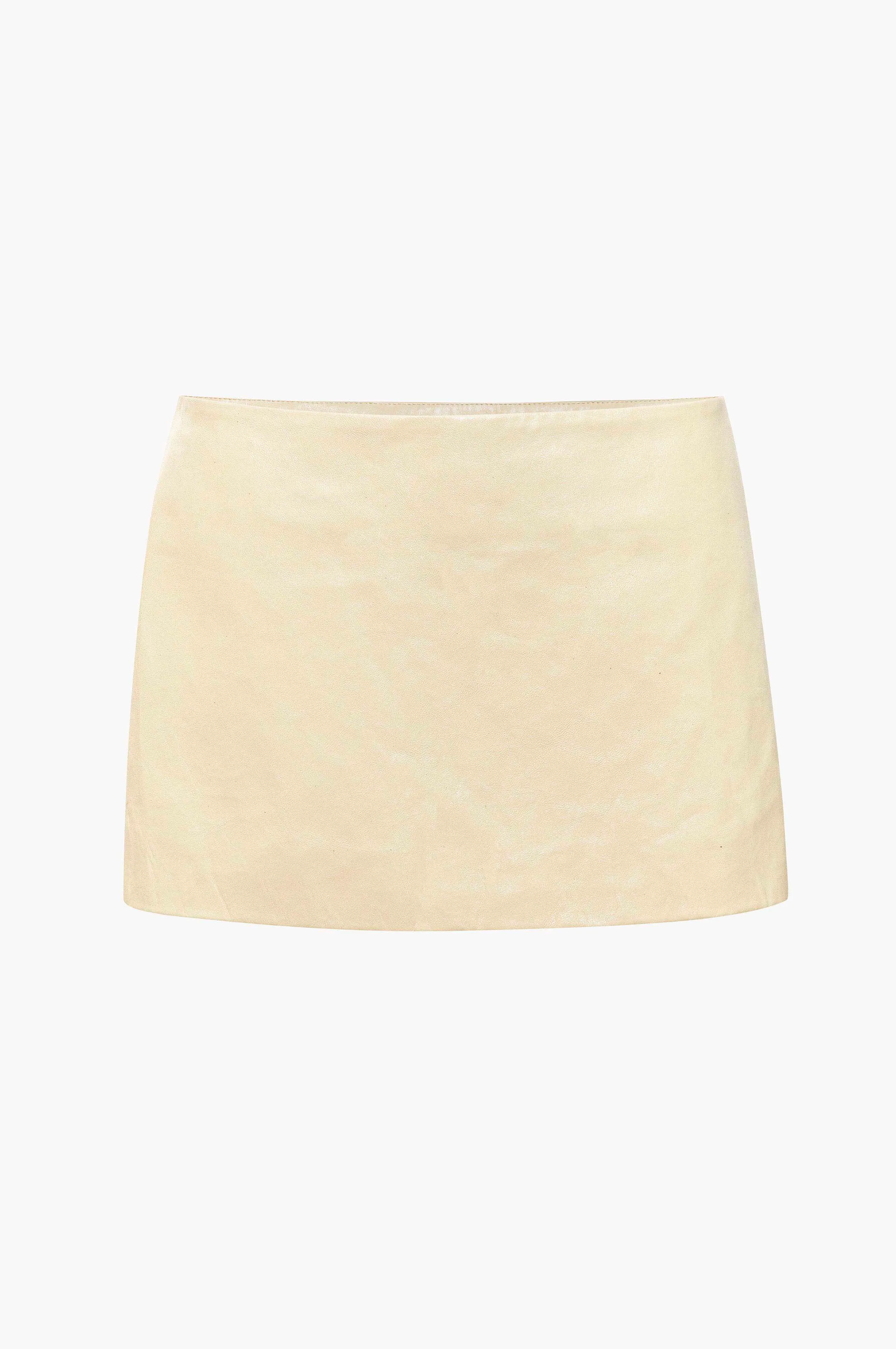 Mulholland Leather Mini Skirt sold by Mimchik