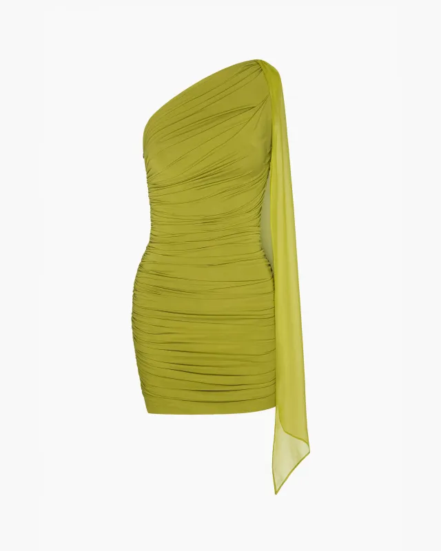 One Shoulder Chiffon Tie Mini Dress made by Mimchik