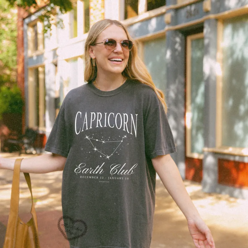 capricorn zodiac tee sold by Ally Makes Magic