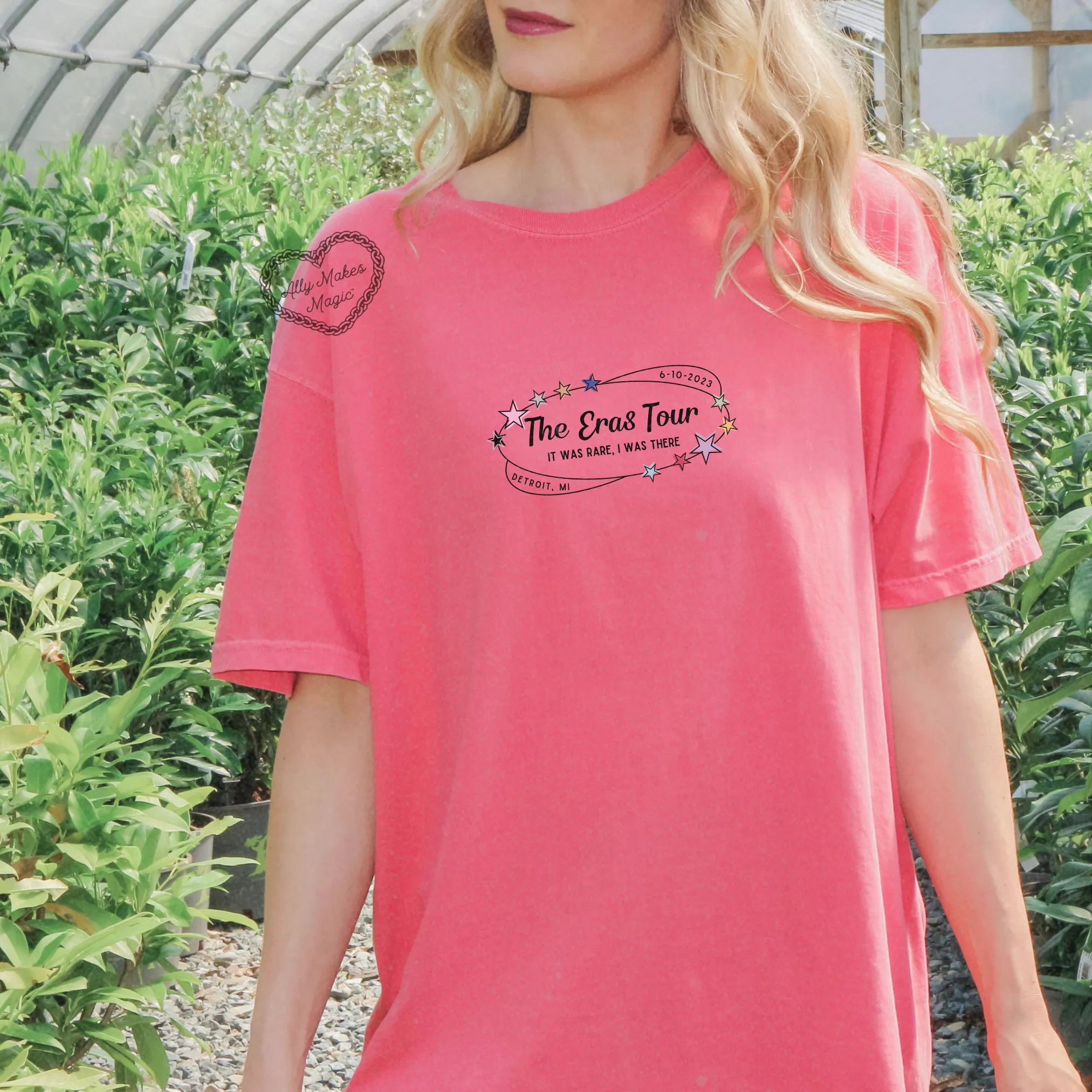 detroit night 2 retro t-shirt | comfort colors sold by Ally Makes Magic product image thumbnail 2