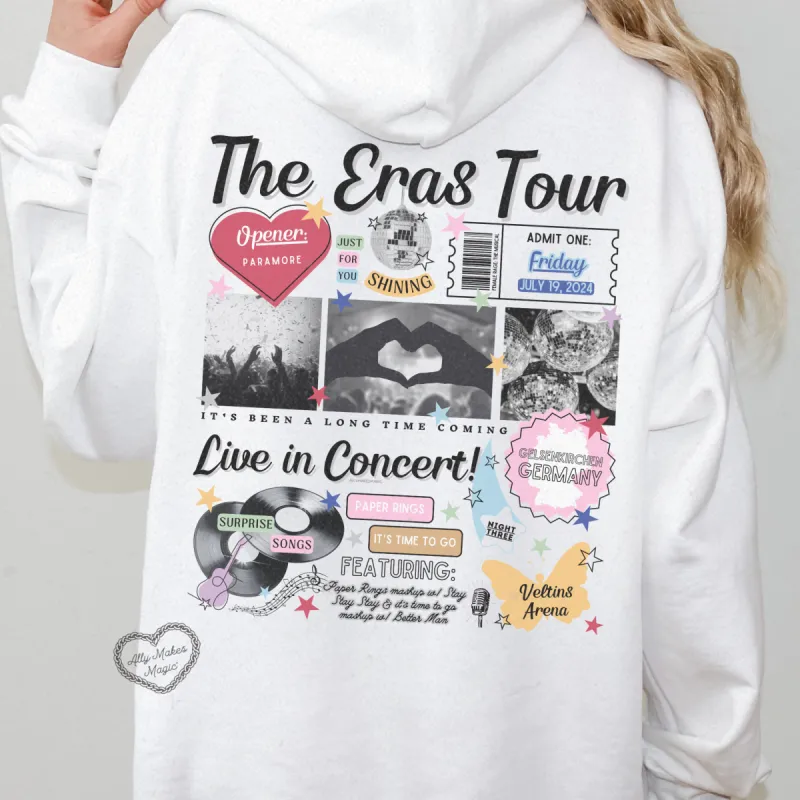 gelsenkirchen night 3 retro hoodie sold by Ally Makes Magic