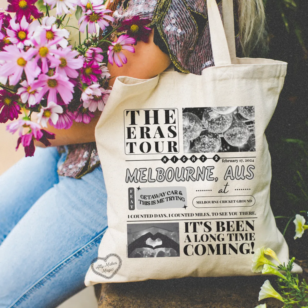 melbourne night 2 tote bag sold by Ally Makes Magic