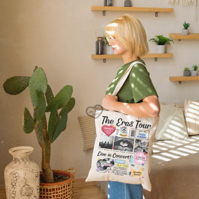 london night 3 retro tote bag sold by Ally Makes Magic