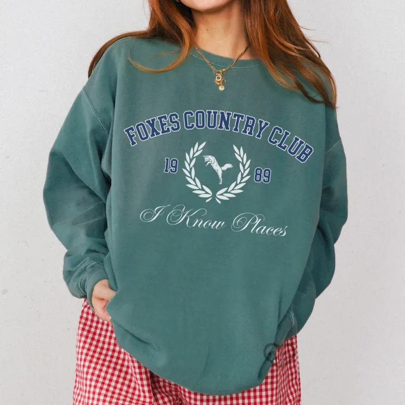 foxes country club pullover sold by Ally Makes Magic