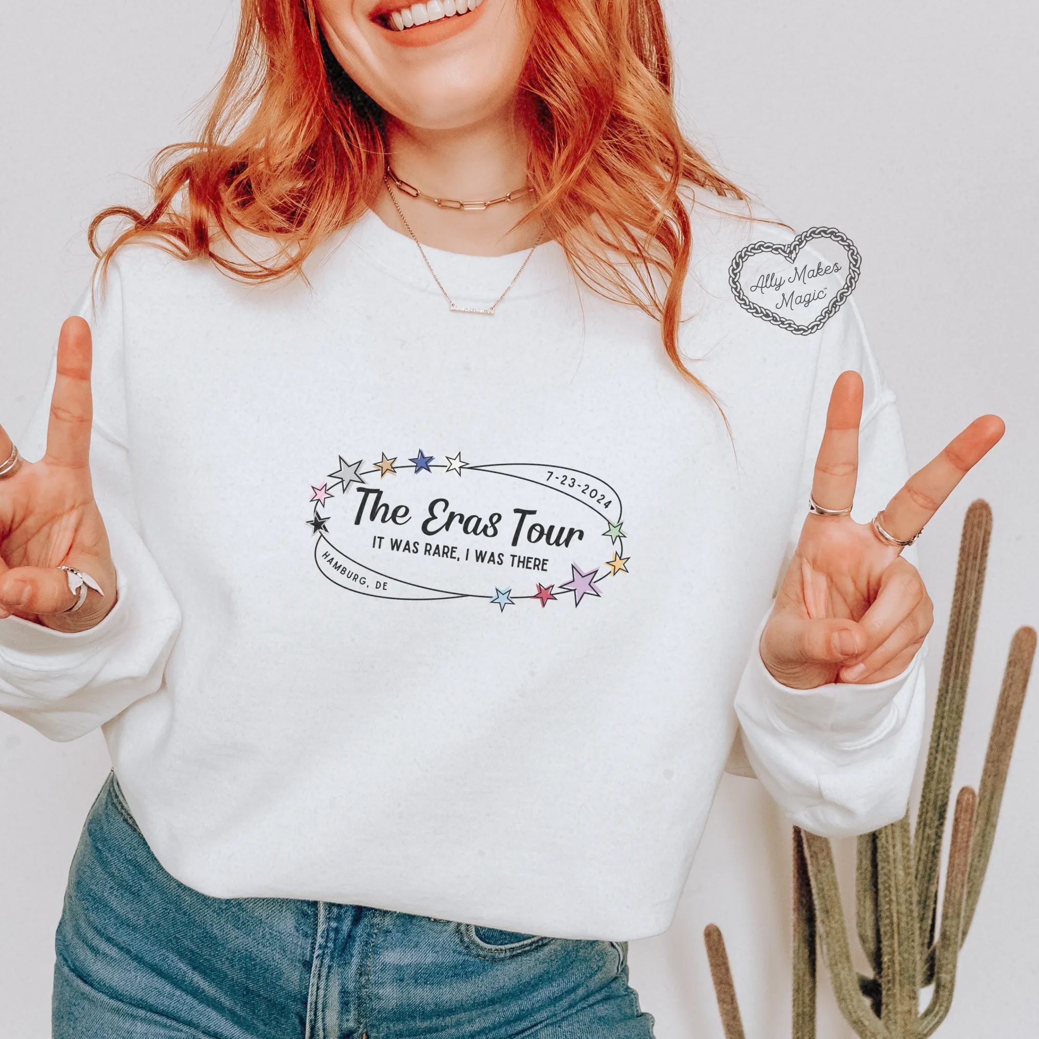 hamburg night 1 retro pullover | comfort colors sold by Ally Makes Magic product image thumbnail 2