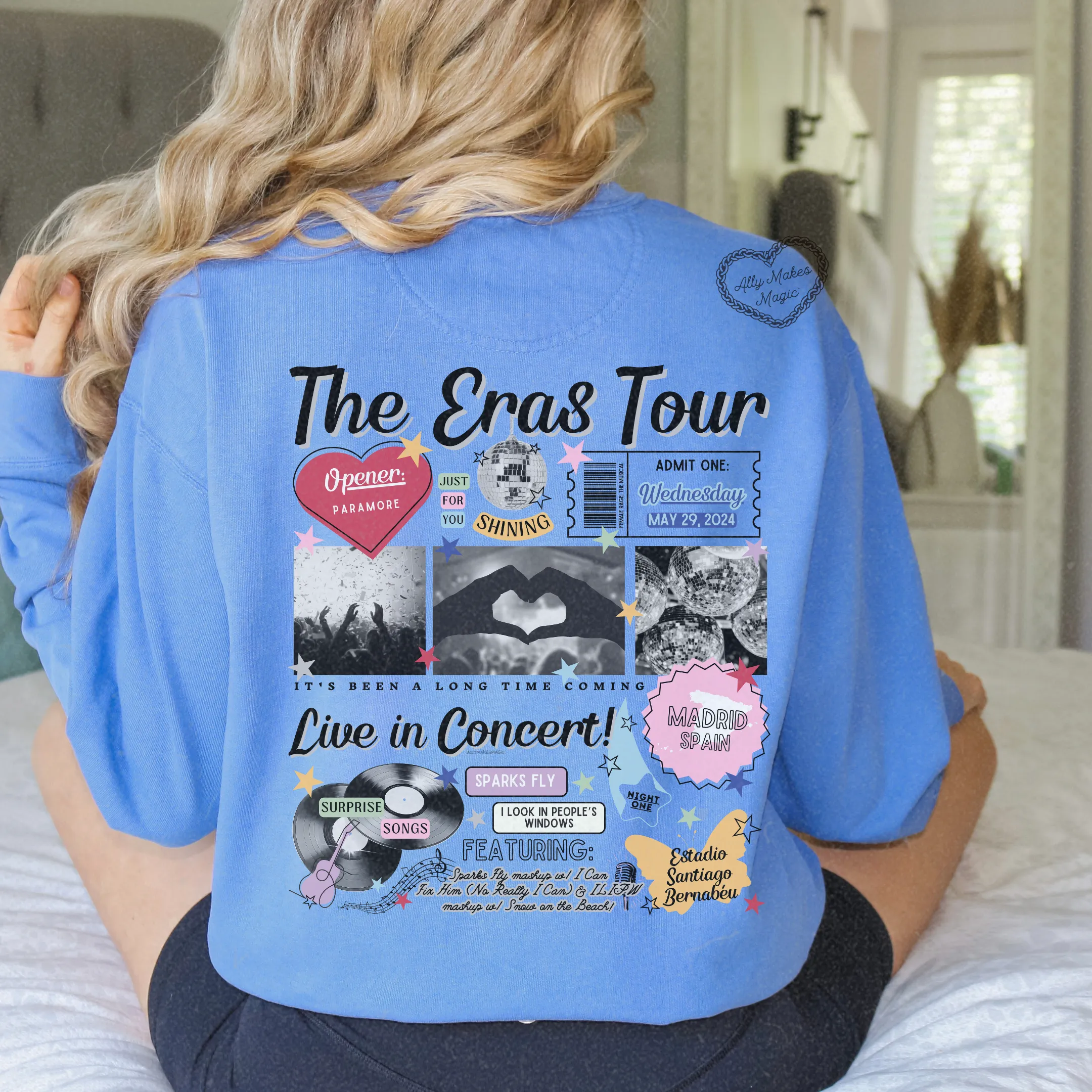 madrid night 1 retro pullover | comfort colors sold by Ally Makes Magic