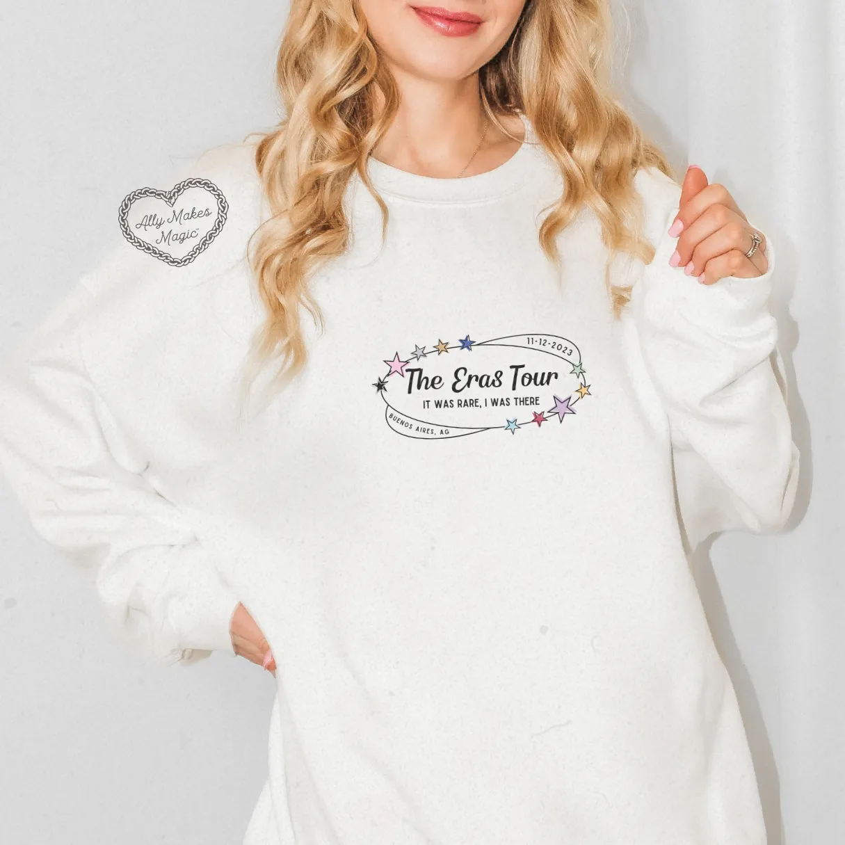 buenos aires night 3 retro sweater | gildan sold by Ally Makes Magic product image thumbnail 2