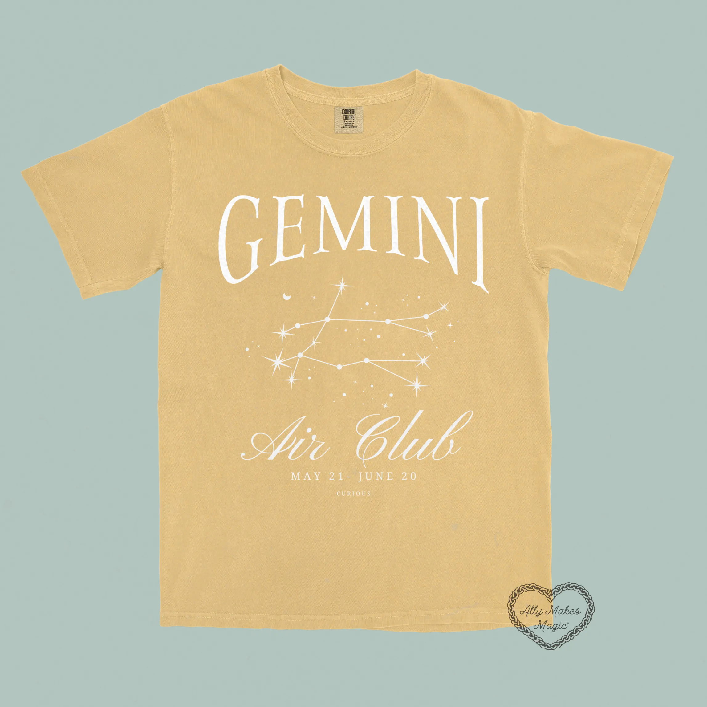 gemini zodiac tee sold by Ally Makes Magic product image thumbnail 3