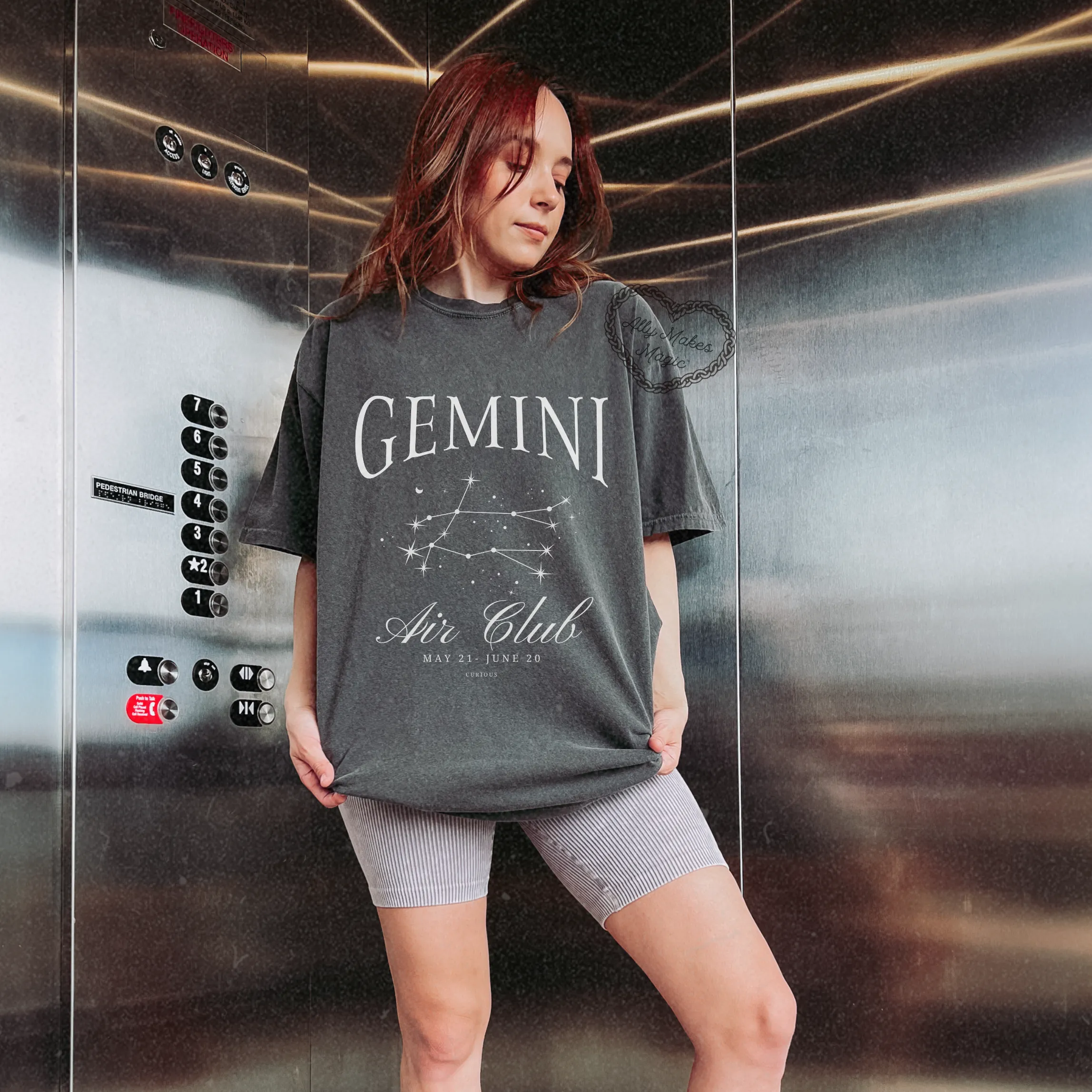 gemini zodiac tee sold by Ally Makes Magic product image thumbnail 4