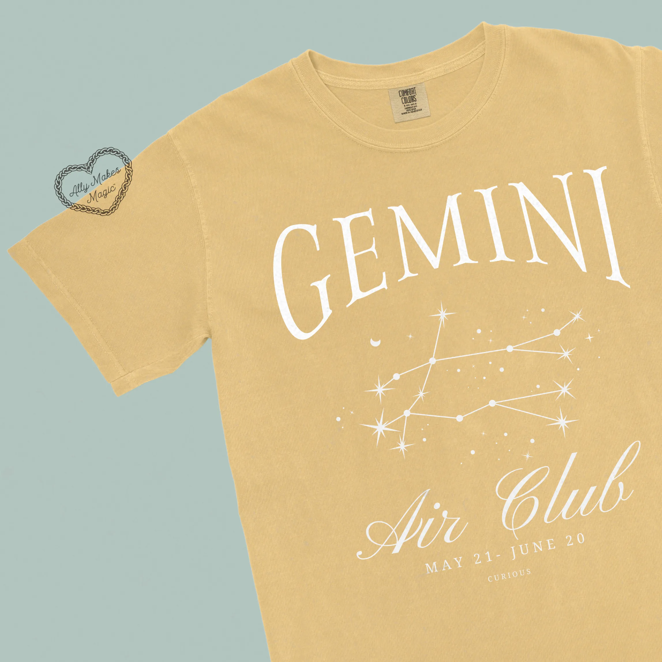gemini zodiac tee sold by Ally Makes Magic product image thumbnail 2