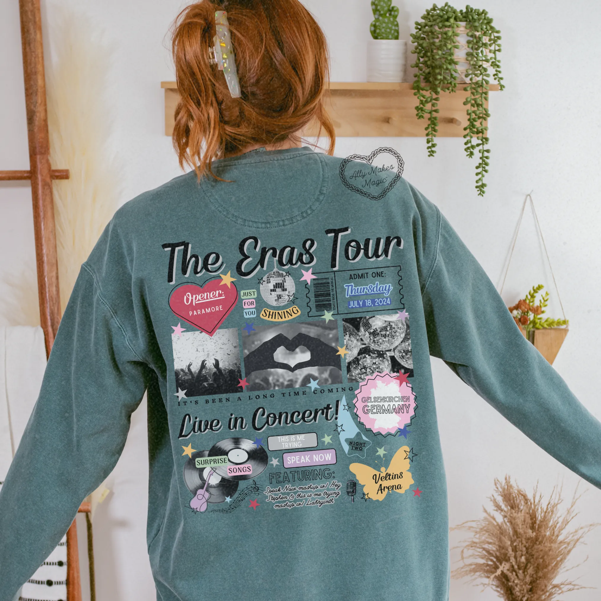 gelsenkirchen night 2 retro pullover | comfort colors sold by Ally Makes Magic