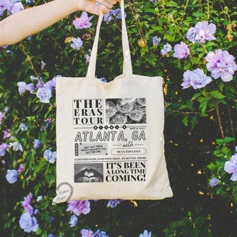atlanta night 3 tote bag sold by Ally Makes Magic