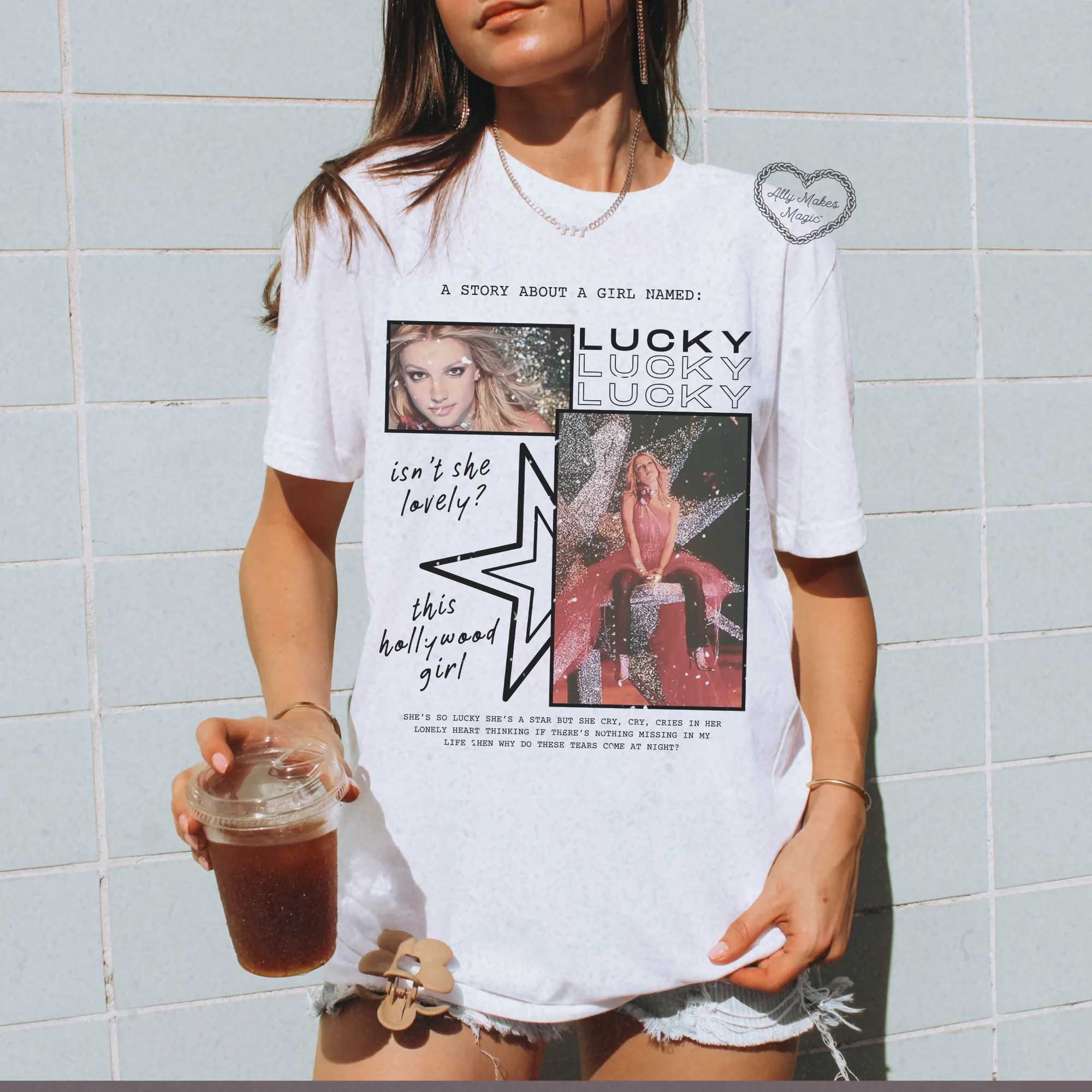 girl named lucky tee sold by Ally Makes Magic product image thumbnail 2