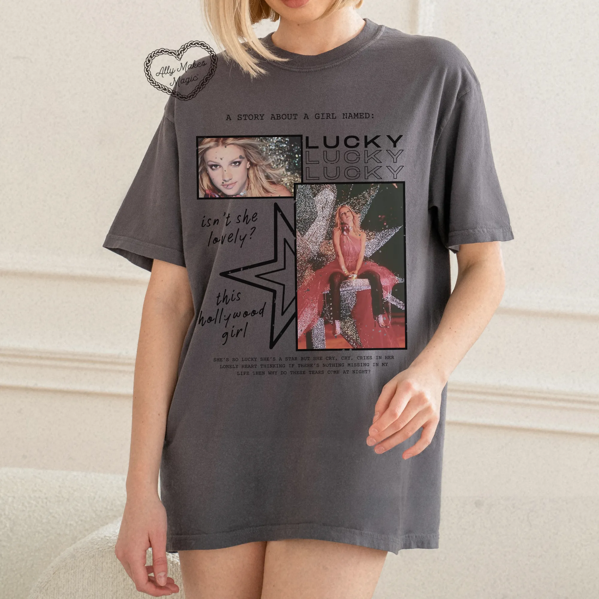 girl named lucky tee sold by Ally Makes Magic product image thumbnail 3