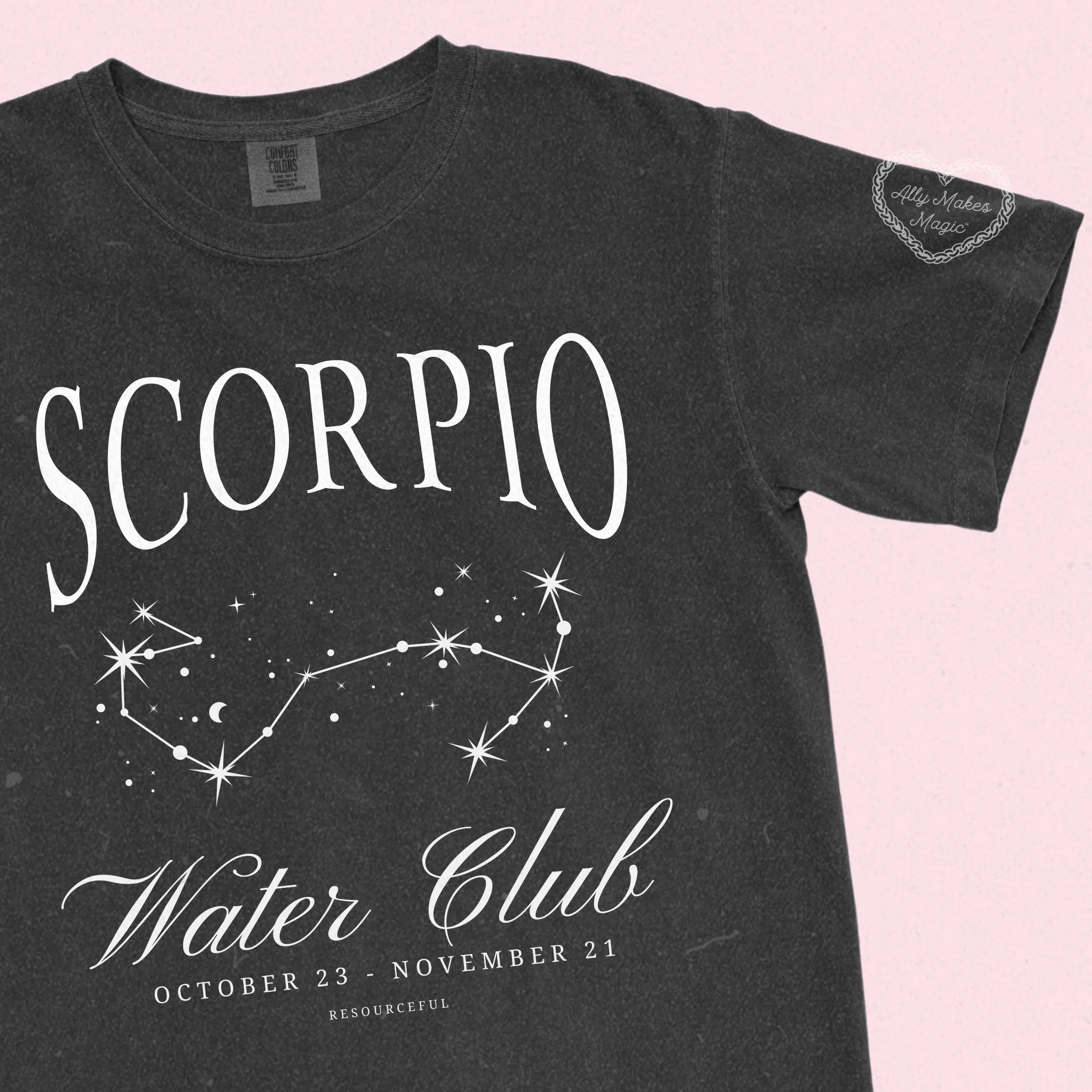 scorpio zodiac tee sold by Ally Makes Magic product image thumbnail 2