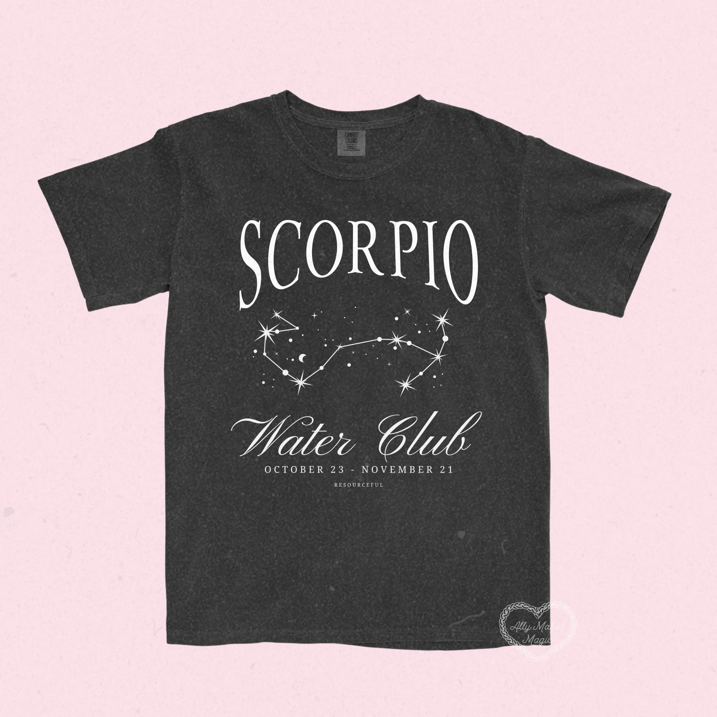 scorpio zodiac tee sold by Ally Makes Magic product image thumbnail 3