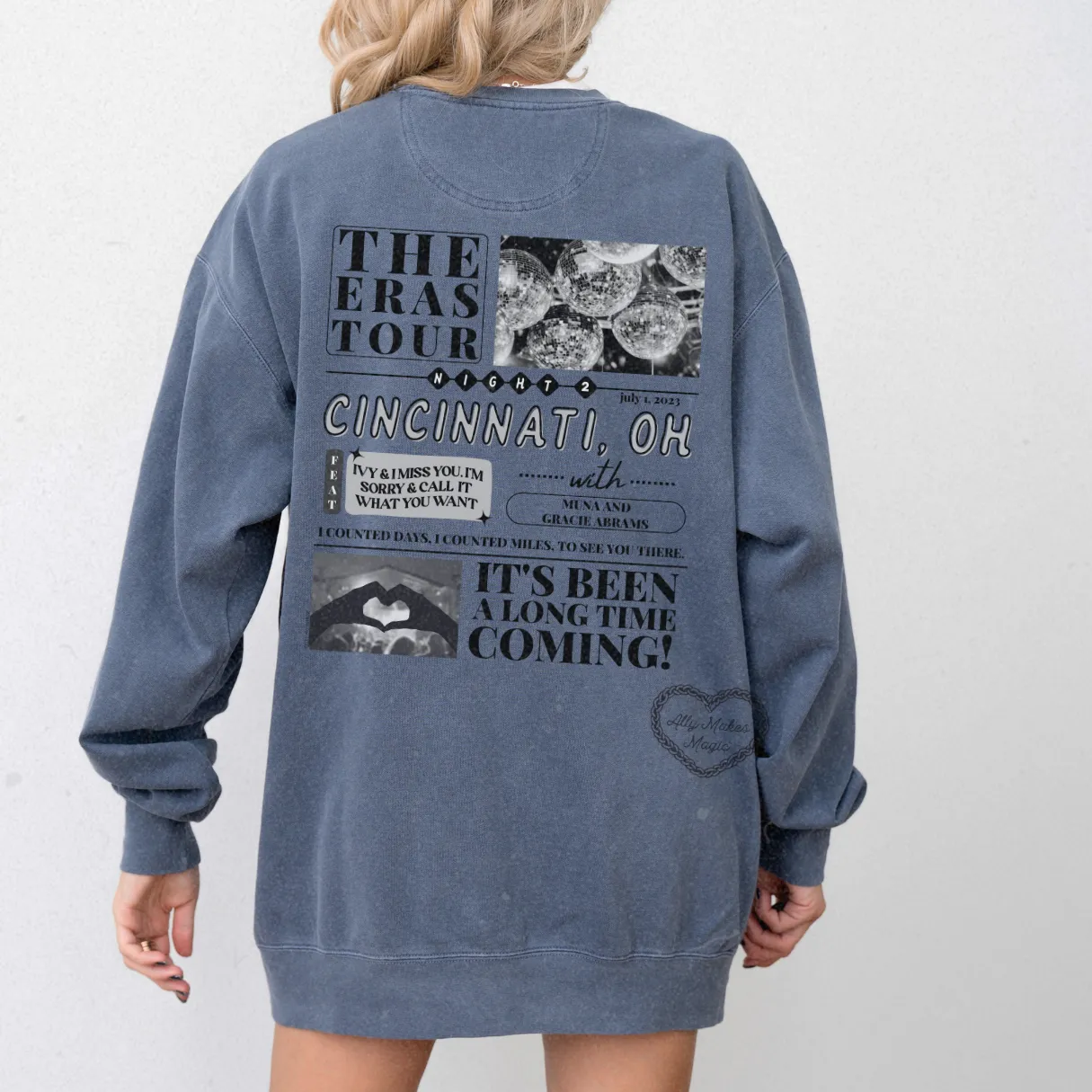 cincinnati night 2 pullover | comfort colors sold by Ally Makes Magic