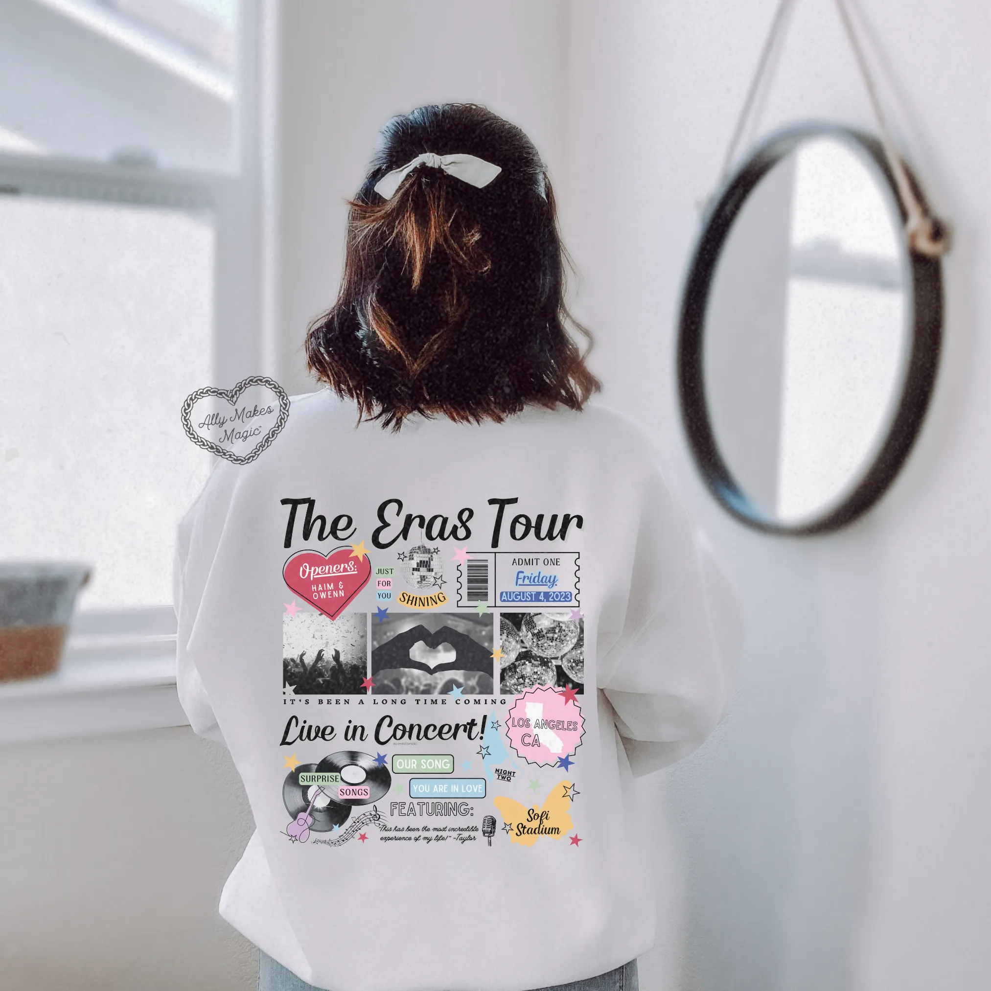 los angeles night 2 retro sweater | gildan sold by Ally Makes Magic