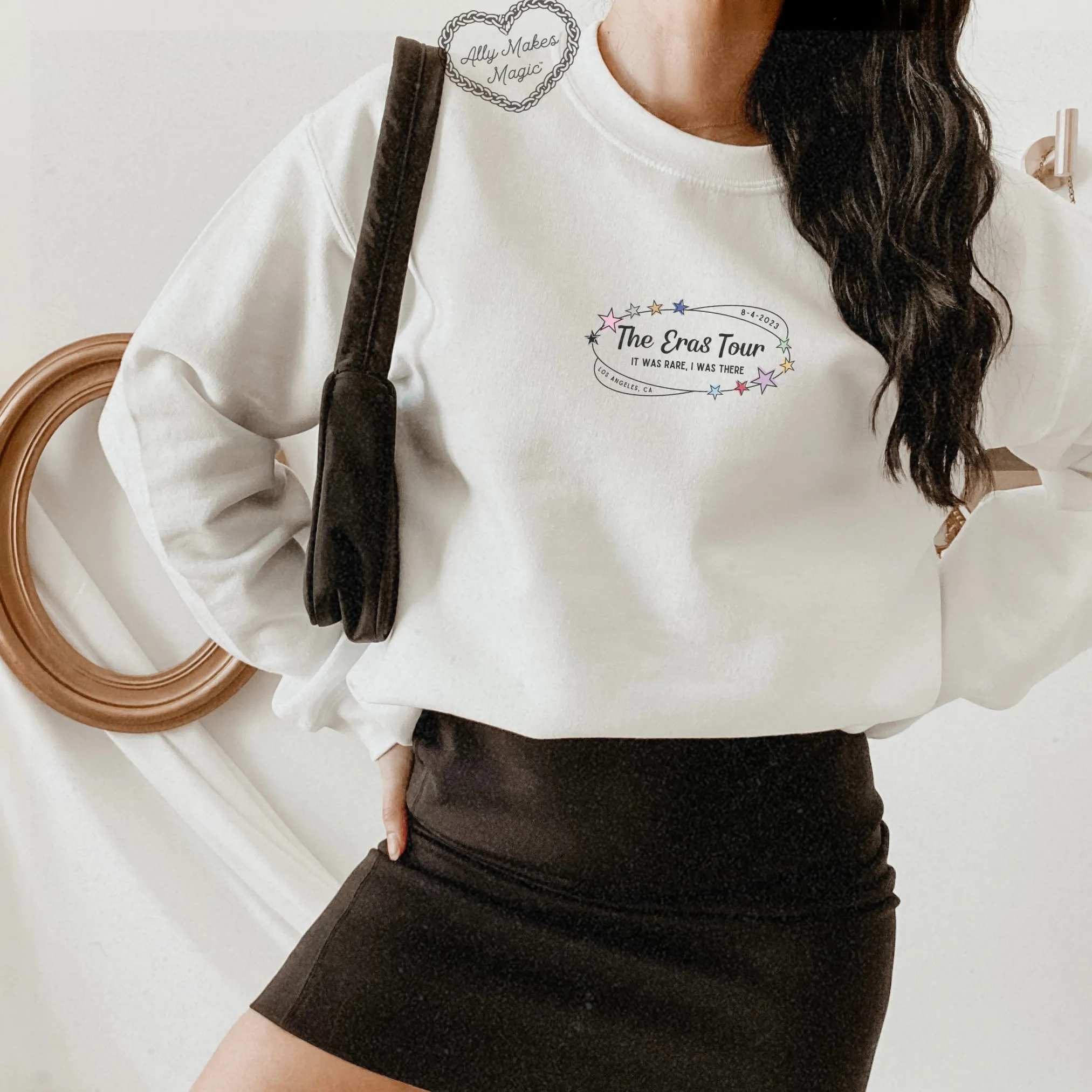 los angeles night 2 retro sweater | gildan sold by Ally Makes Magic product image thumbnail 2