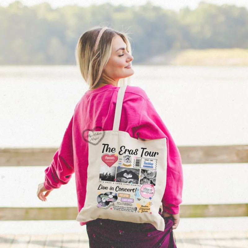 zurich night 1 retro tote bag sold by Ally Makes Magic