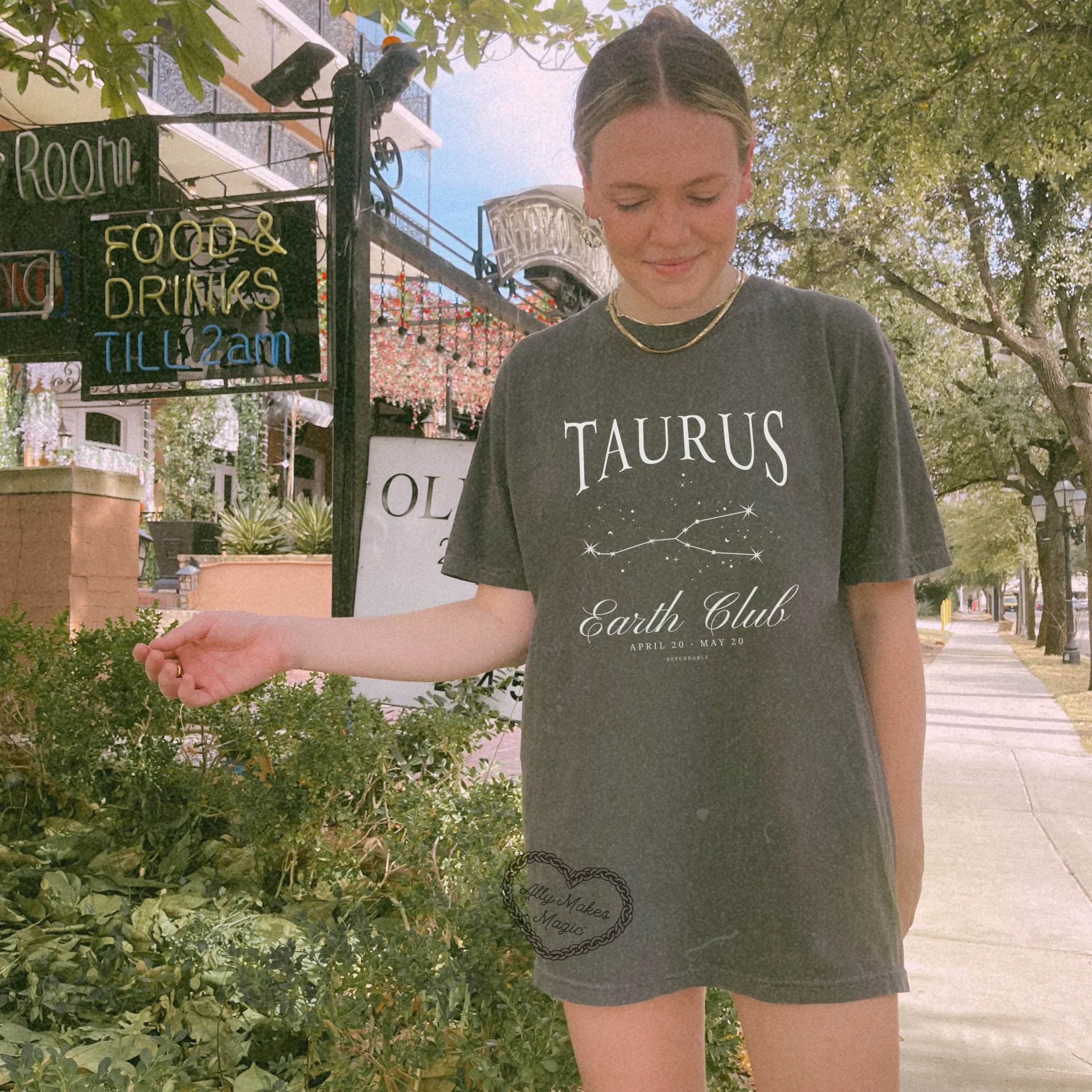 taurus zodiac tee sold by Ally Makes Magic product image thumbnail 4