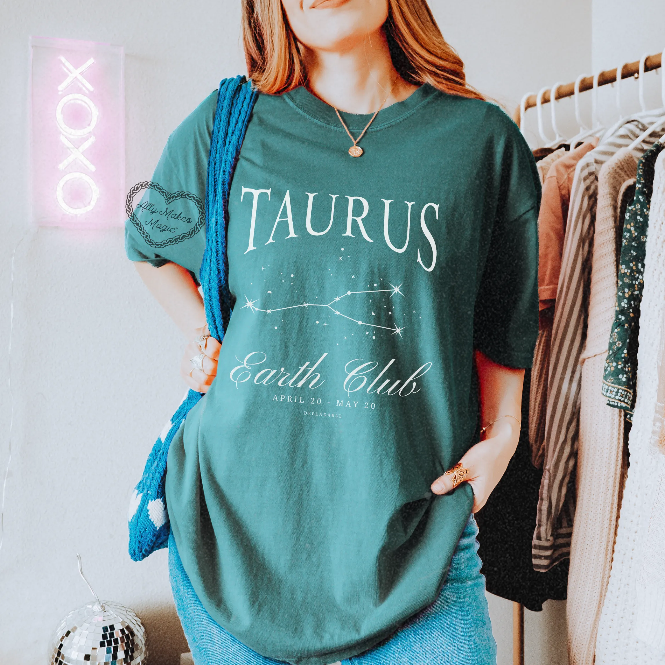 taurus zodiac tee sold by Ally Makes Magic