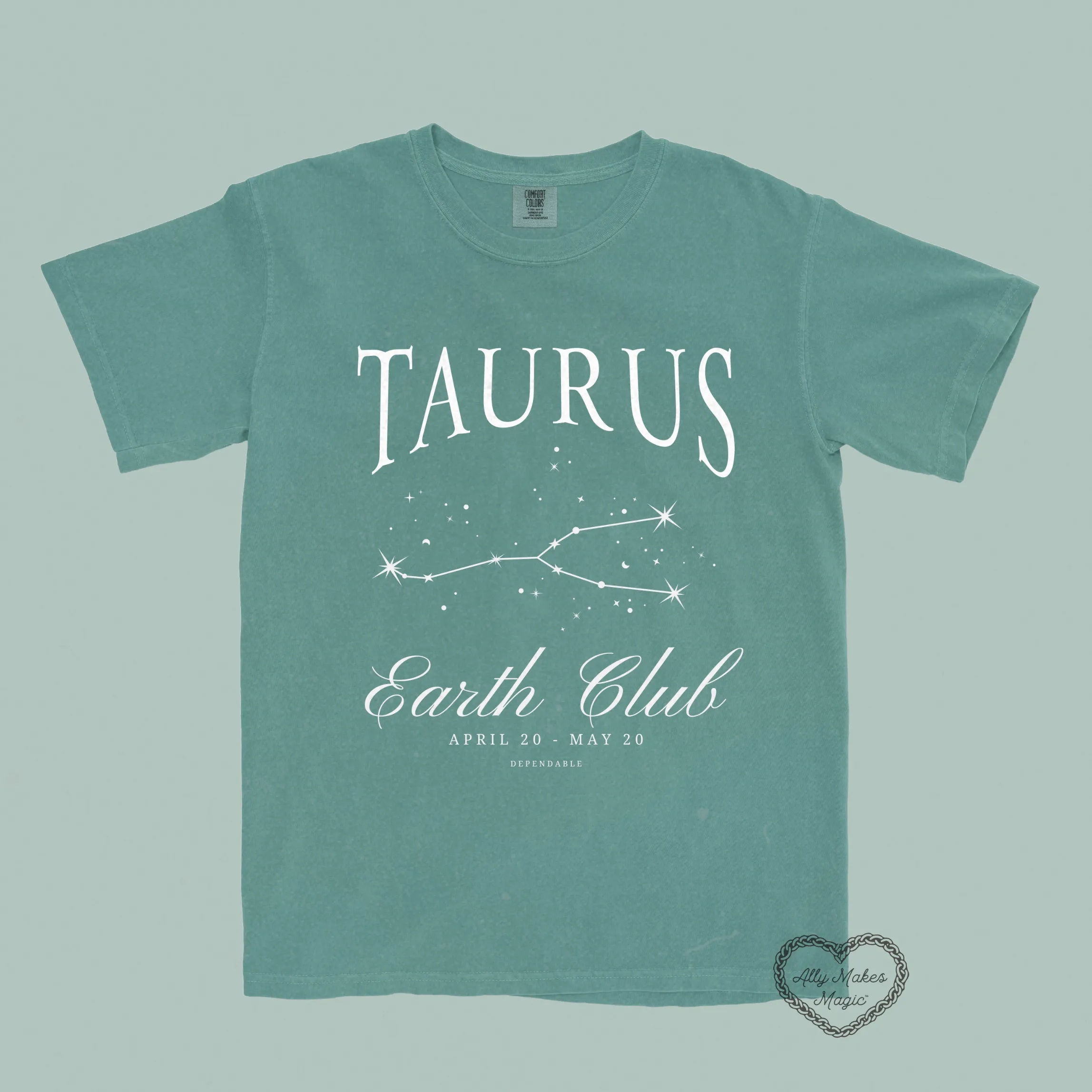 taurus zodiac tee sold by Ally Makes Magic product image thumbnail 3