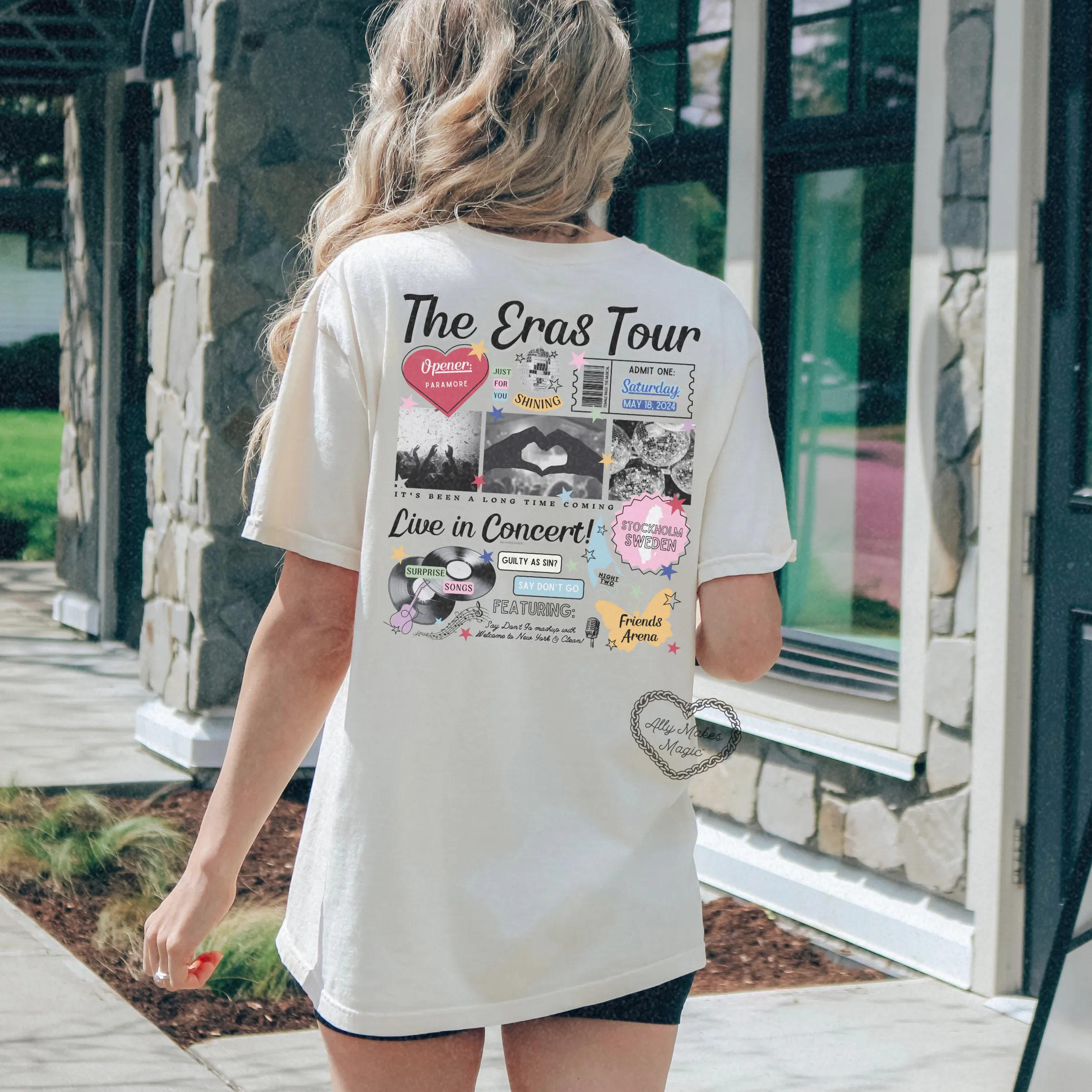 stockholm night 2 retro tee | comfort colors sold by Ally Makes Magic