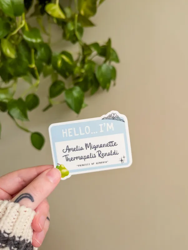 princess of genovia sticker sold by Ally Makes Magic