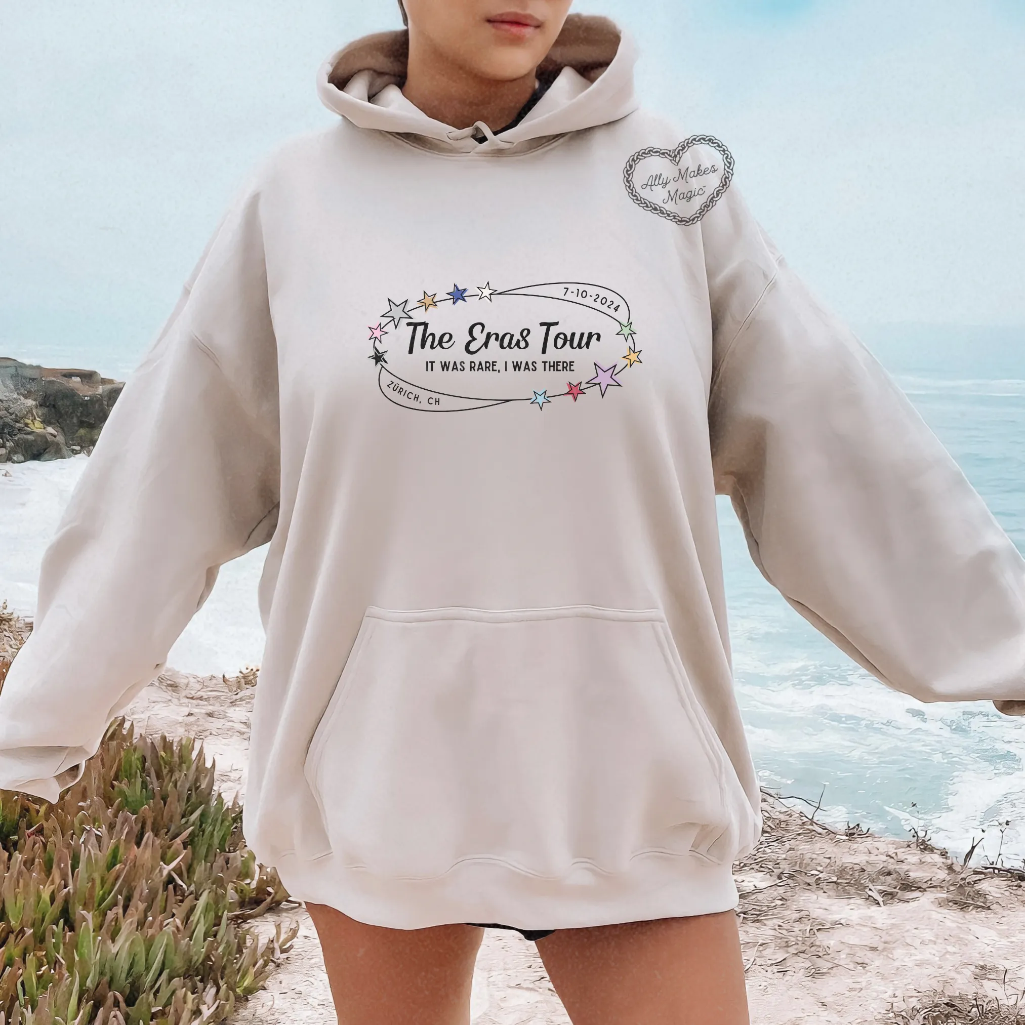zurich night 2 retro hoodie sold by Ally Makes Magic product image thumbnail 2