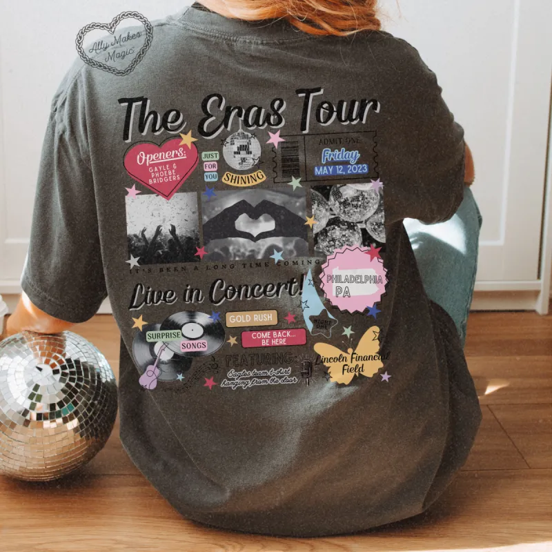 philadelphia night 1 retro t-shirt | comfort colors sold by Ally Makes Magic