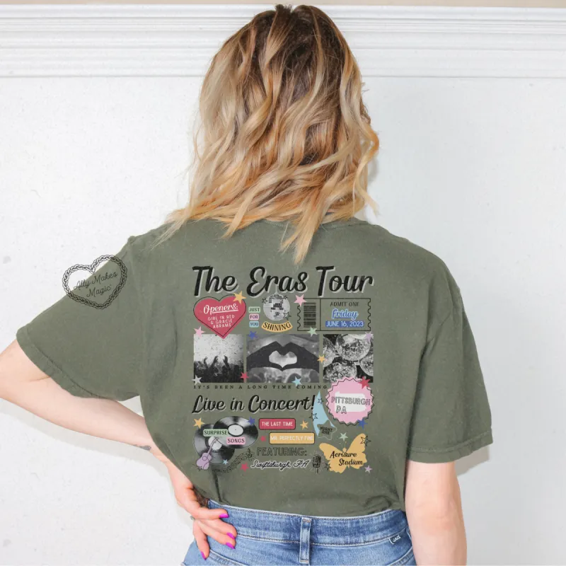 pittsburgh night 1 retro t-shirt | comfort colors sold by Ally Makes Magic