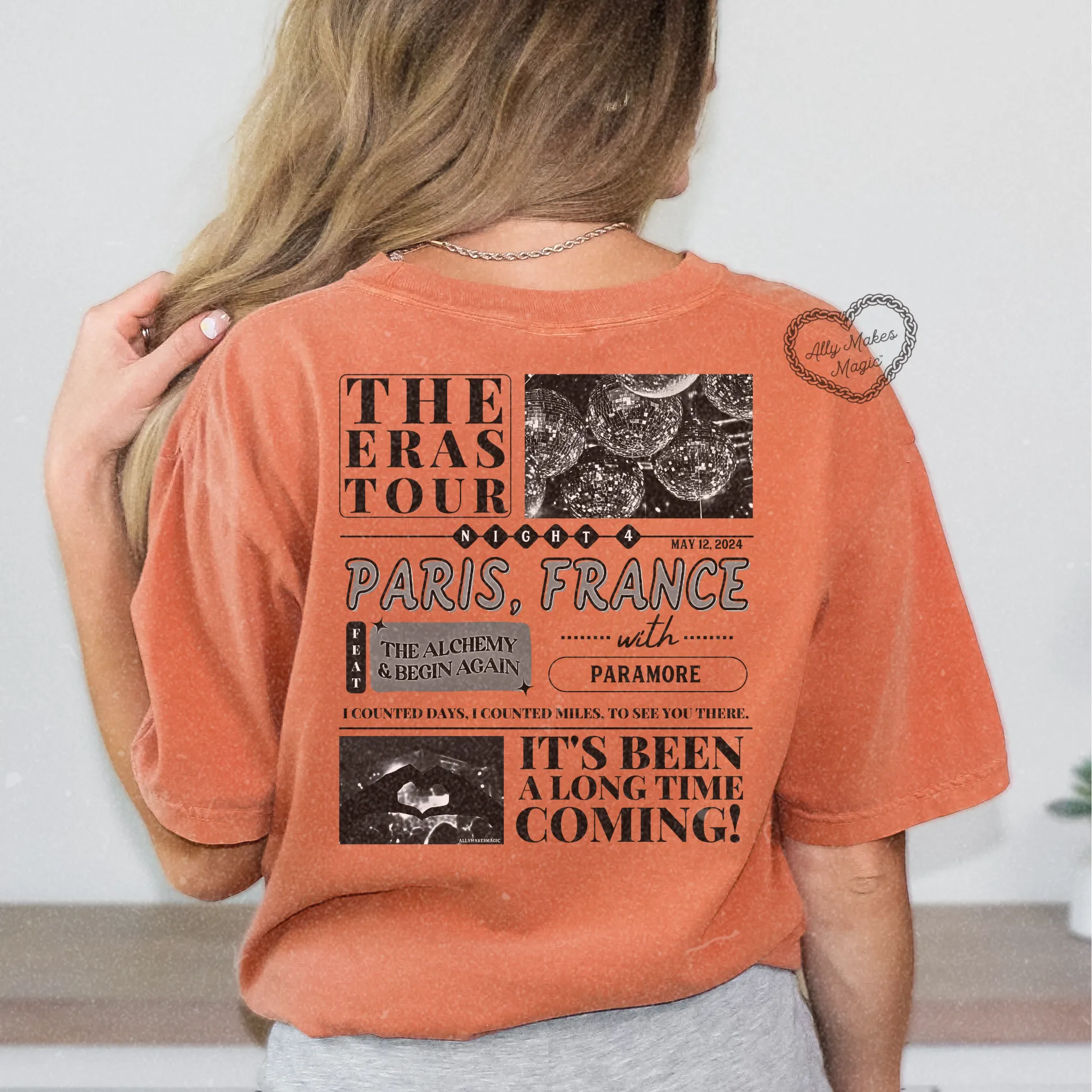 paris night 4 tee | comfort colors sold by Ally Makes Magic