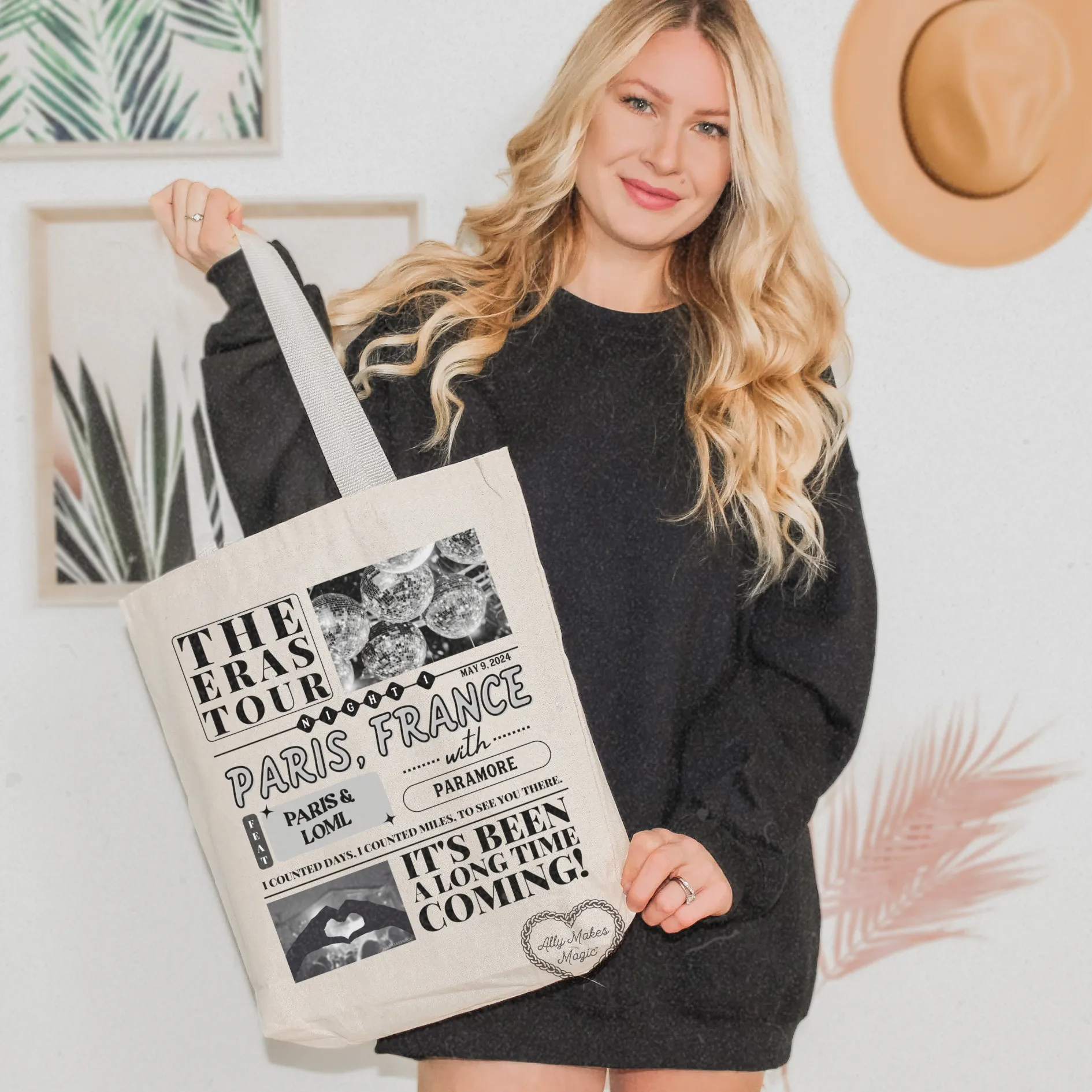 paris night 1 tote bag sold by Ally Makes Magic