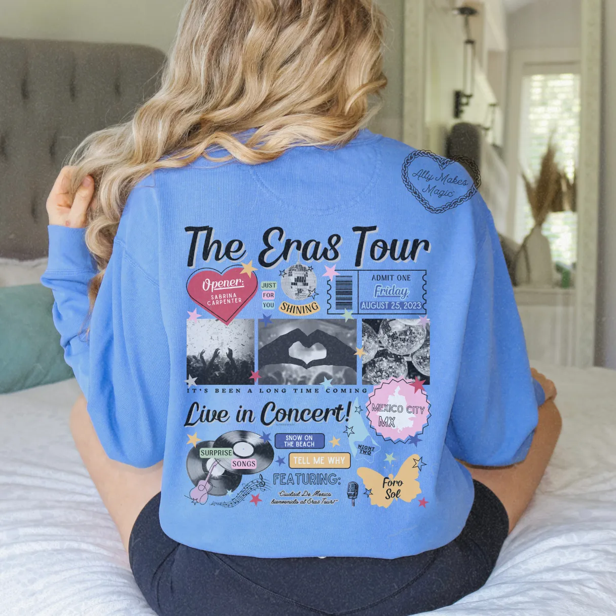 mexico city night 2 retro pullover | comfort colors sold by Ally Makes Magic