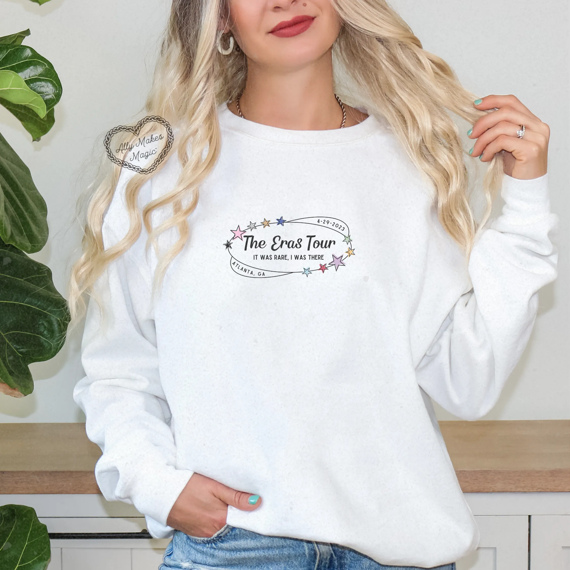 atlanta night 2 retro pullover | comfort colors sold by Ally Makes Magic product image thumbnail 2