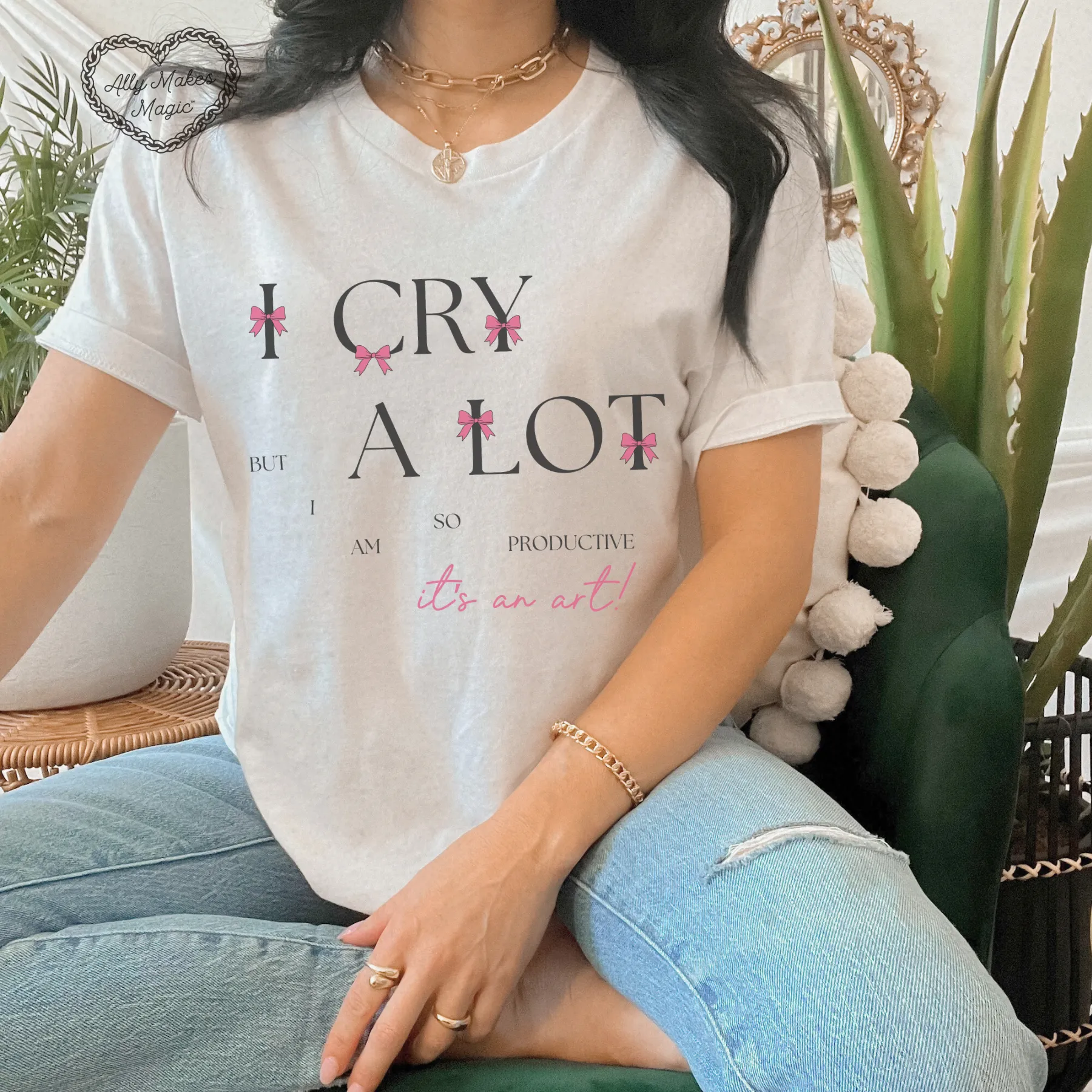 i cry a lot tee sold by Ally Makes Magic