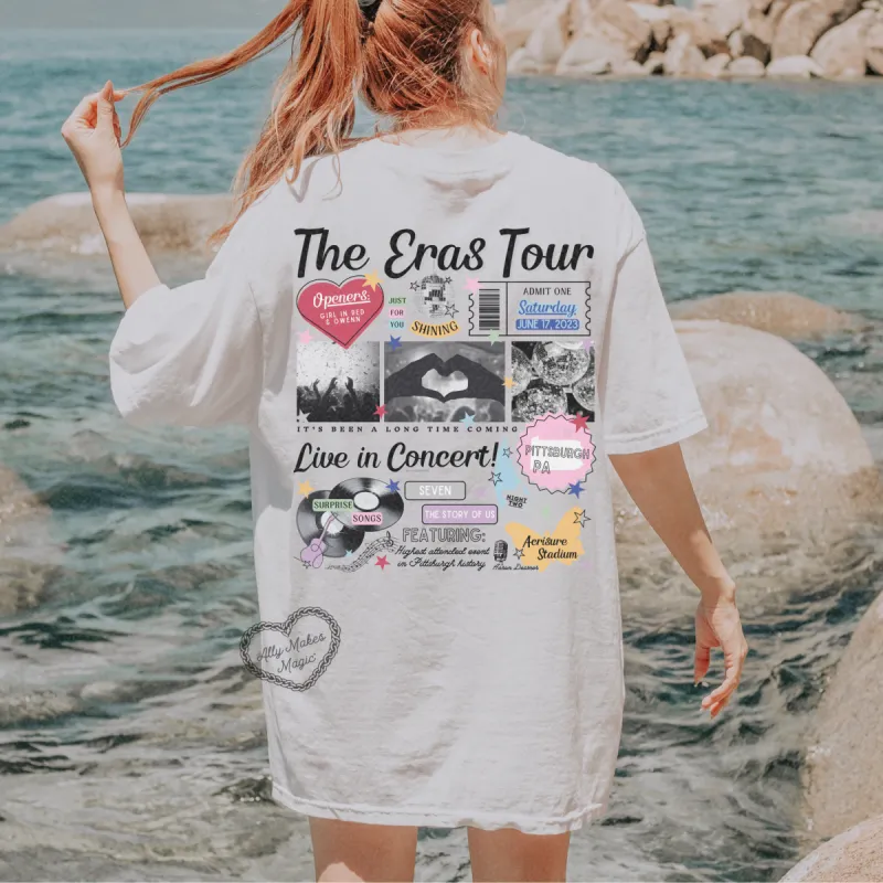 pittsburgh night 2 retro t-shirt | comfort colors sold by Ally Makes Magic