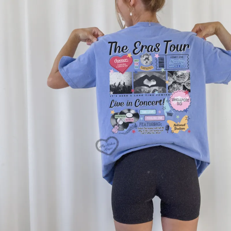 singapore night 3 retro tee | comfort colors sold by Ally Makes Magic