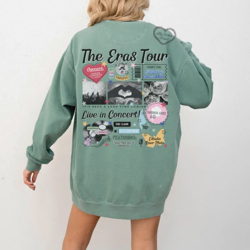 buenos aires night 2 retro pullover | comfort colors sold by Ally Makes Magic