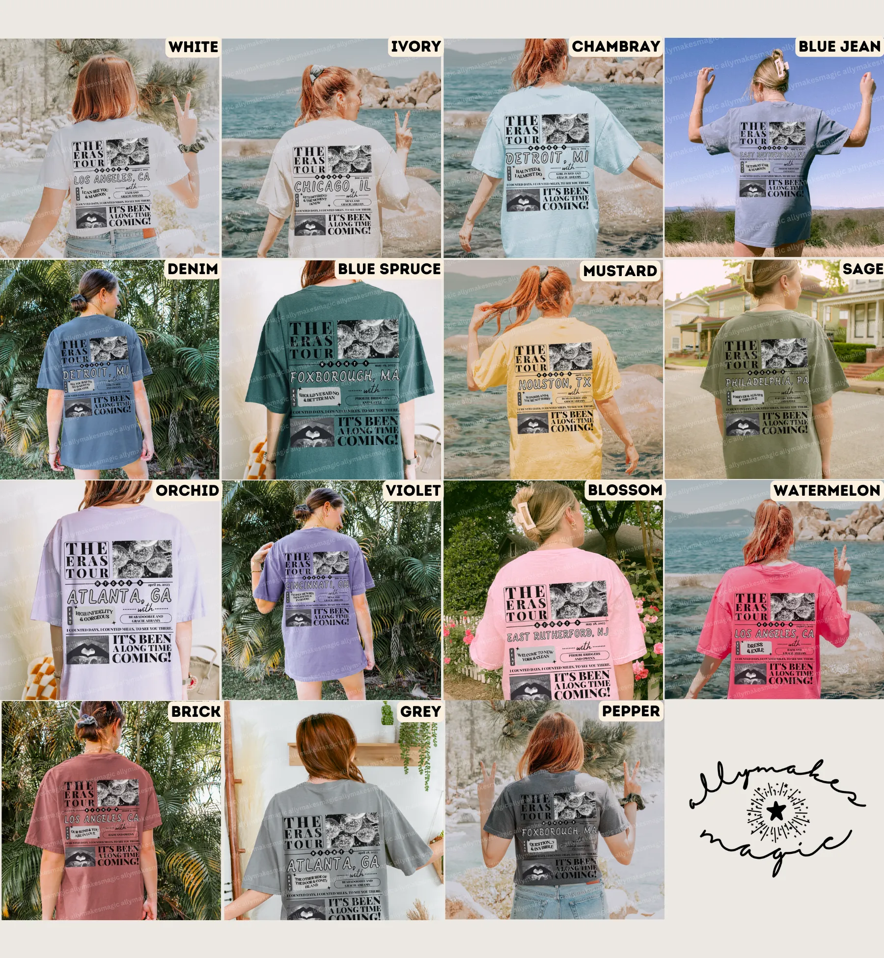 denver night 1 t-shirt | comfort colors sold by Ally Makes Magic product image thumbnail 5