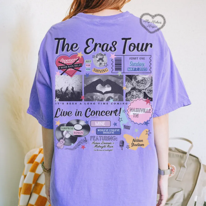 nashville night 3 retro t-shirt | comfort colors sold by Ally Makes Magic