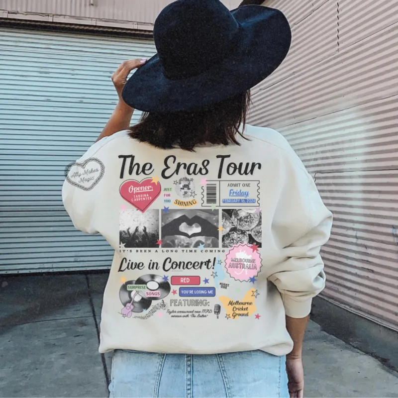 melbourne night 1 retro sweater | gildan sold by Ally Makes Magic